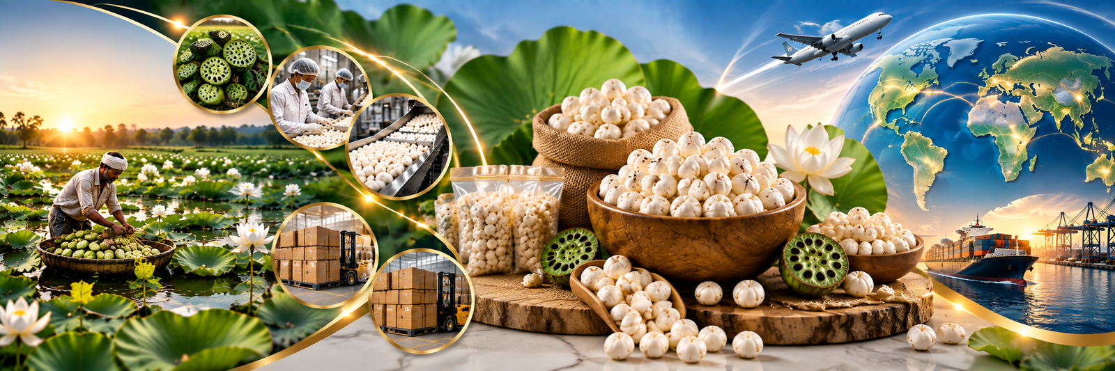 Premium makhana from Patna, Bihar by TOTU Global Exim Trade